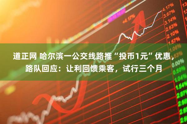 道正网 哈尔滨一公交线路推“投币1元”优惠，路队回应：让利回馈乘客，试行三个月